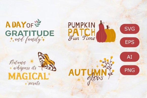 Autumn Quote Calligraphy SVG: A Warm, Cozy Lettering Set for Seasonal Embroidery
