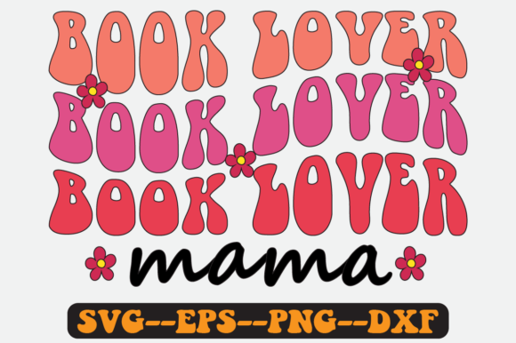 Book Lover Mama Groovy Retro Svg Design Review