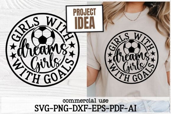 Girls with Dreams Soccer SVG PNG Quote Review